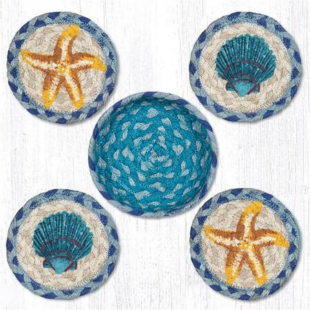 CAPITOL IMPORTING CO 5 in. Star Fish Coaster Set 29-CB378SFS